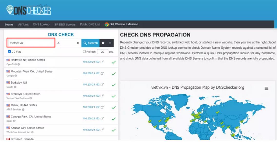 Bạn có thể sử dụng DNS toàn cầu để kiểm tra