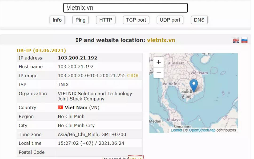 Có thể sử dụng Check-host.net để kiểm tra